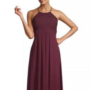 Levkoff Wine Bridesmaid Dress